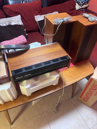 Tocadiscos + Amplificador Radio + Altavoces