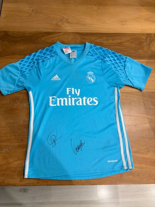 Camiseta Real Madrid Adidas Azul Firmada