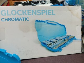 Xilófono infantil con estuche azul