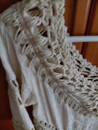 Casaca boho con flecos
