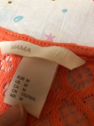 Camiseta M H&M Premamá Naranja