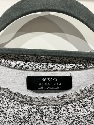 Camiseta Bershka L Gris Jaspeado. Solo envío