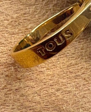 Anillo Tous Oro 18k Flor Verde