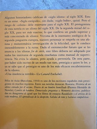 Historia de un idiota contada por él mismo (Spa...