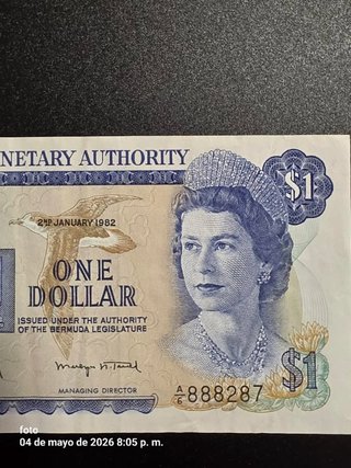 Billete  1 Dollar 1982 Queen Elizabeth II