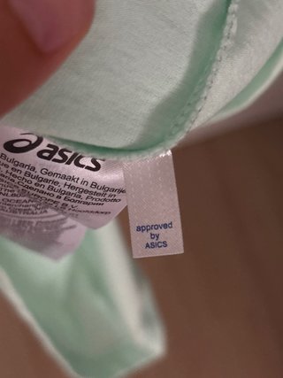 Camiseta deportiva Asics azul verdoso M Mujer