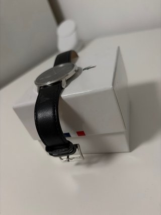 Reloj Lacoste Negro y Azul Correa Cuero