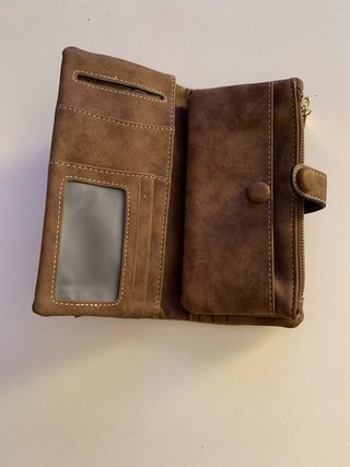 Cartera Monedero Cuero Marrón