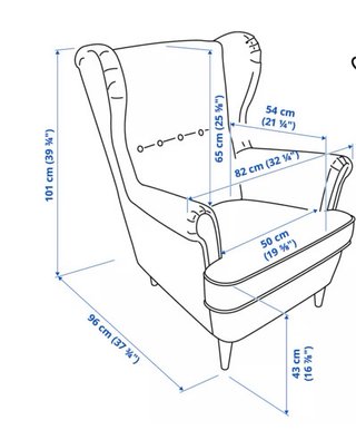 Sillón de tela gris tipo orejero