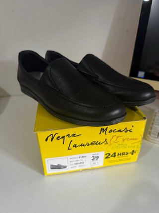 Mocasines 24HRS 21860 Talla 39 Negros