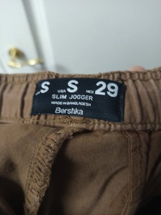 Pantalón Bershka Marrón Talla S