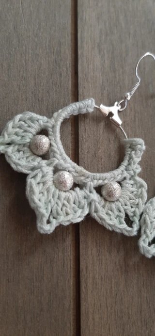 Pendientes Crochet Flor