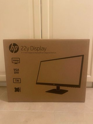 Pantalla HP 22y 21.5 Negro. Como nueva en su caja