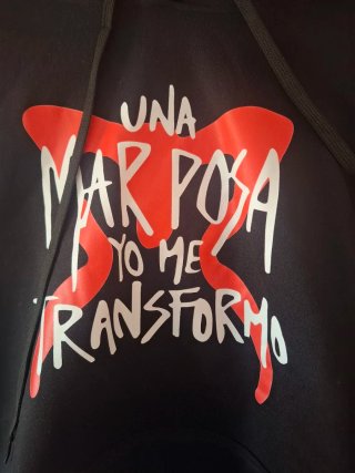 Camiseta Negra Calavera Multicolor