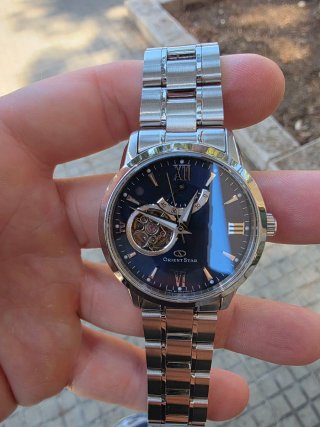 Orient Star Reloj Azul y Plateado