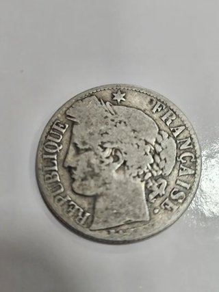 Moneda Plata 1 Franc Cérès Francia