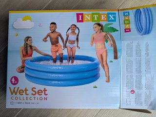 Piscina infantil hinchable azul