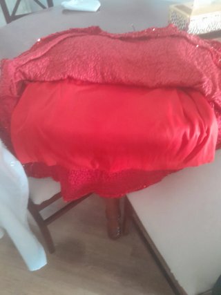 Vestido de fiesta rojo lentejuelas