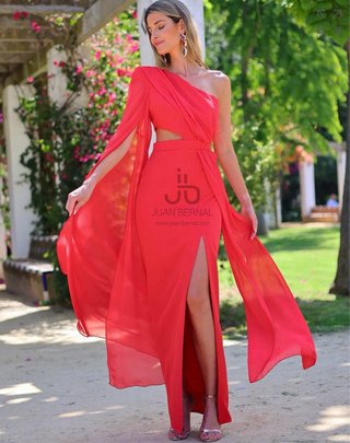 Vestido Rojo Talla S/36 Sin Estrenar