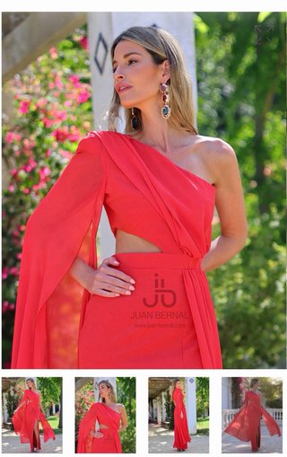 Vestido Rojo Talla S/36 Sin Estrenar