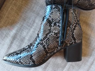 Botines efecto serpiente mujer talla 38