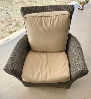 Conjunto de Sofá Exterior Mimbre acrilico gris