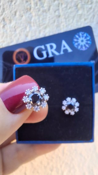 Pendientes Moissanita Negra y Blanca GRA