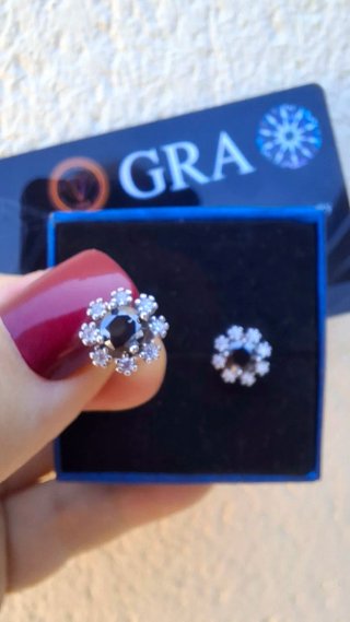Pendientes Moissanita Negra y Blanca GRA