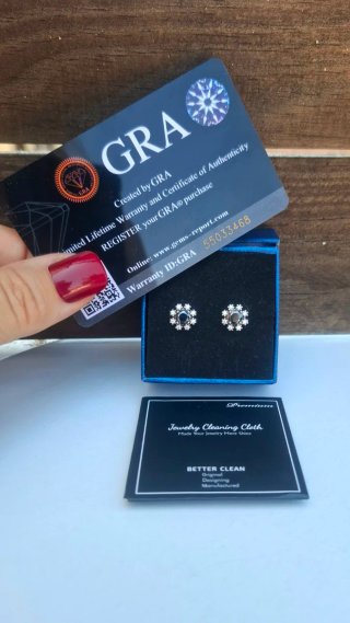 Pendientes Moissanita Negra y Blanca GRA