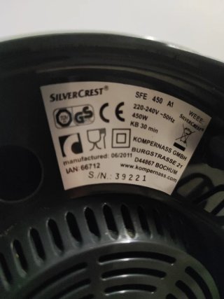Centrifuga SilverCrest 450W pari al Nuovo