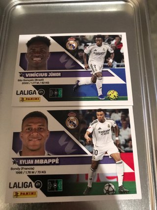 Cromo Liga 26/27 Mbappé y Vinícius Jr.