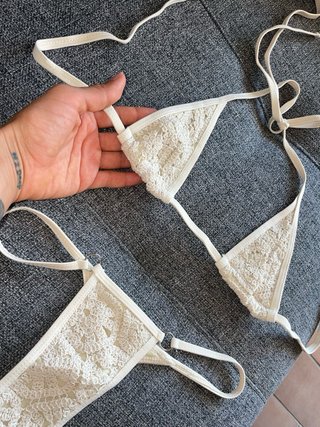 Bikini SHEIN Beige Crochet Talla Única