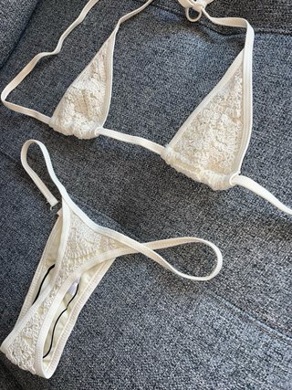 Bikini SHEIN Beige Crochet Talla Única