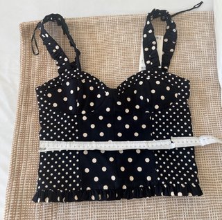 Top corsetero lunares Zara Talla S