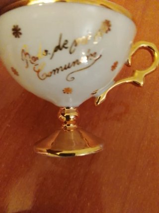 Taza y platillo comunión vintage