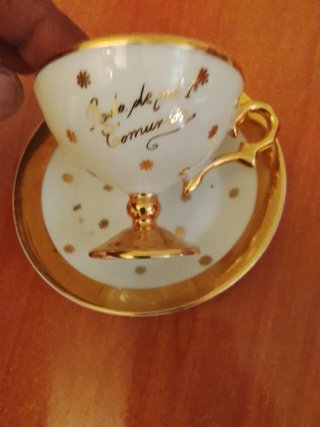 Taza y platillo comunión vintage