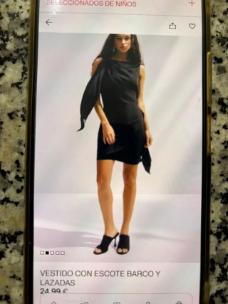 Vestido H&M satén drapeado