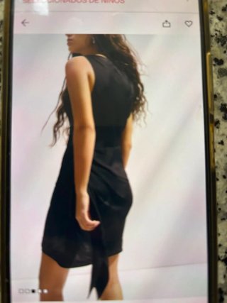 Vestido H&M satén drapeado