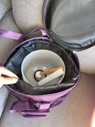 Cuenco Cristal Cuarzo 432 Hz Nota C + Bolsa