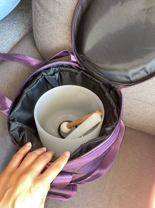 Cuenco Cristal Cuarzo 432 Hz Nota C + Bolsa