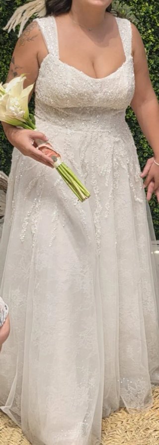 Vestido de Novia Blanco con Pedrería