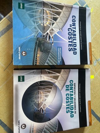 2 libros contabilidad de costes ADE UNED