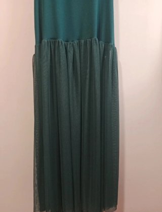 Vestido largo verde talla única