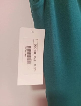 Vestido largo verde talla única