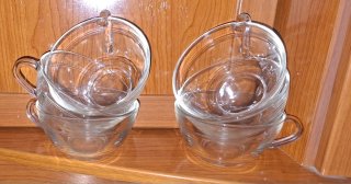 Desayuno. 6 Tazas grandes Duralex transparente