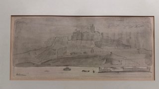 Dibujo Dalt Vila, Ibiza a tinta. Boberman.