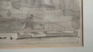 Dibujo Dalt Vila, Ibiza a tinta. Boberman.