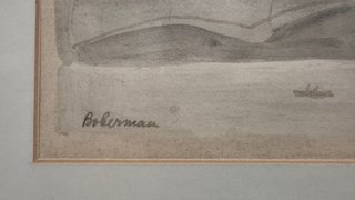 Dibujo Dalt Vila, Ibiza a tinta. Boberman.