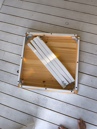 Mesa Lerhamn Ikea Madera Blanca y Marrón
