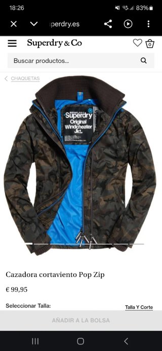 Chaqueta cortavientos militar Superdry